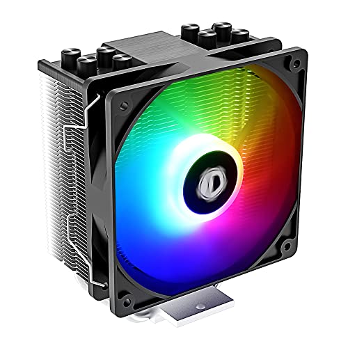 ID-COOLING SE-214-XT ARGB CPU Cooler 4 Heatpipes CPU Air Cooler ARGB Light Sync with Motherboard(5V 3-PIN Connector) CPU Fan for Intel/AMD, LGA 1700 Compatible for Desktop - black