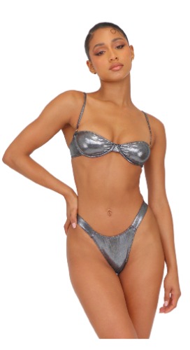 MELINA UNDERWIRE TOP - GUN METAL | X-Small