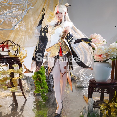 【Weekly Flash Sale On Www.Sanymucos.Com】【48H To Ship】Game Genshin Impact Cosplay Ningguang Cosplay Costume Premium Edition - L