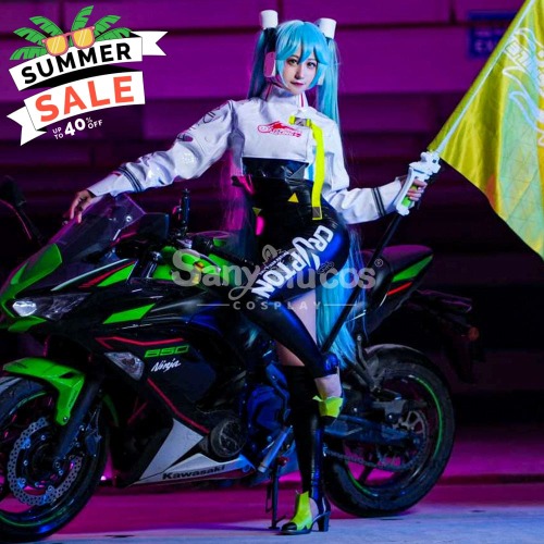【In Stock】Vocaloid Hatsune Miku Cosplay Racing Miku Cosplay Costume - L