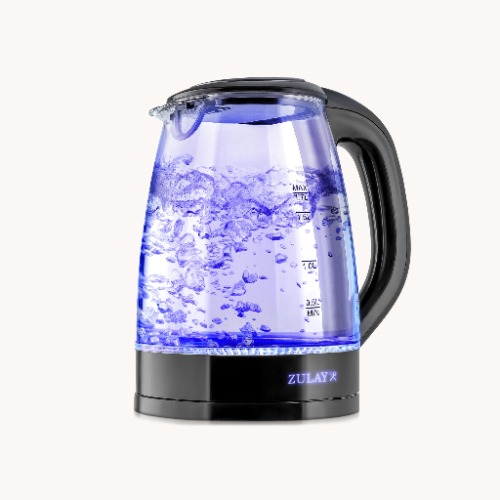 Zulay 1.7L Glass Electric Kettle with 360° Swivel Base