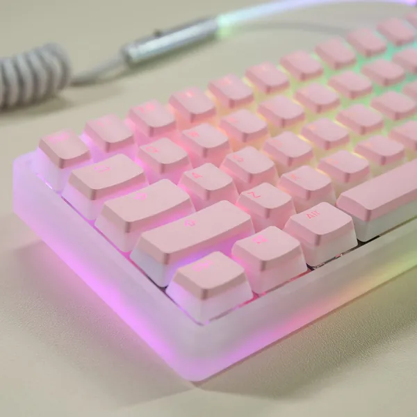 121pcs Double Shot Pudding-Style Keycap Set, PBT Keycap, Pink Keycap, Mechanical Keyboard Keycap, Cute Keycap Set, OEM Keycaps,Keycap Gifts