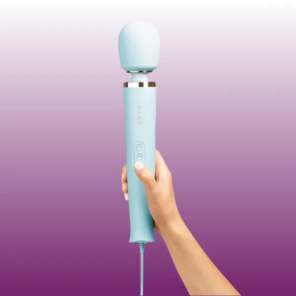 Le Wand Corded Vibrating Wand Massager - Blue by Condomania.com