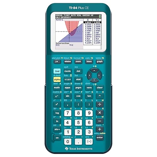 Texas Instruments TI-84 Plus CE Color Graphing Calculator, Teal (Metallic)