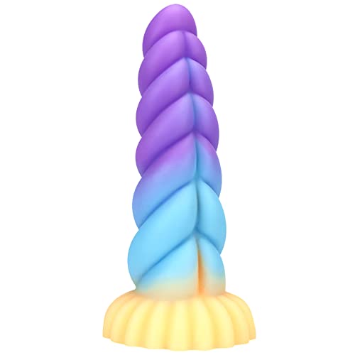 Qglust Realistic Dildo, Silicone Suction Cup Dildo, Butt Plug with Strong Suction Cup Women and Men Classic Dildo, Plug Dildo