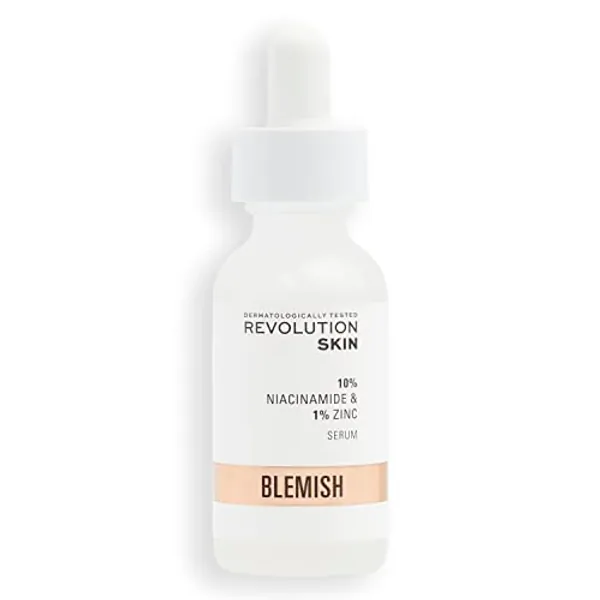 Revolution Skincare London, 10% Niacinamida y 1% Zinc Sérum para las imperfecciones y los poros, 30ml