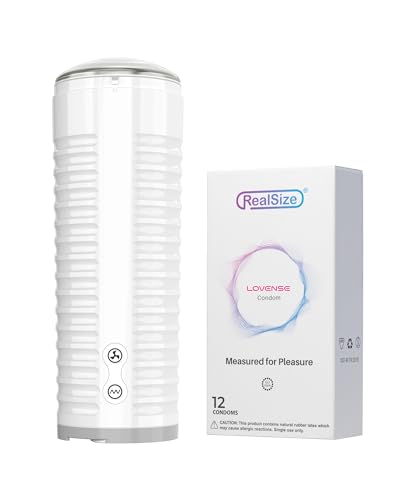 LOVENSE Max 2 Male Masturbator Cup Sex Toys for Men +1 Box Ultra Thin Condom for Men 60MM, Value Bundle Wearable Remote Control Long Distance Vibrator for Men's Pleasure