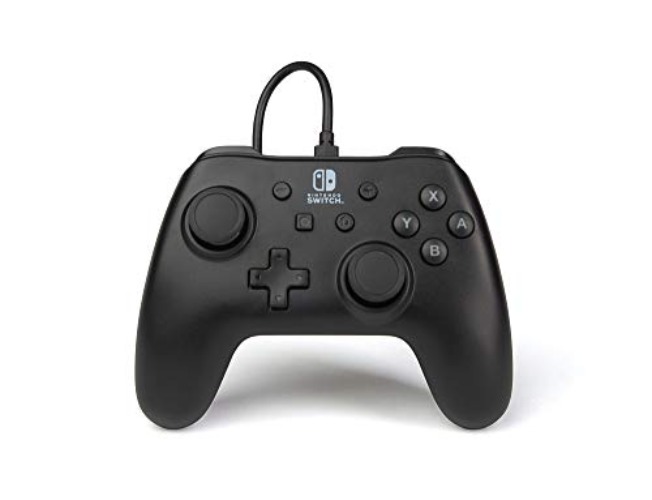 PowerA Nintendo Switch Wired Controller - Black, Detachable 10ft USB Cable, No Battery Required, Officially Licensed By Nintendo - Black