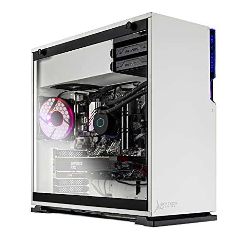 Skytech Gaming Shiva Gaming PC Desktop – Intel Core i7 12700F 2.1 GHz, NVIDIA RTX 3060, 1TB NVME SSD, 16GB DDR4 RAM 3200, 650W Gold PSU, 240mm AIO, 11AC Wi-Fi, Windows 11 Home 64-bit,White - 12700F | 3060