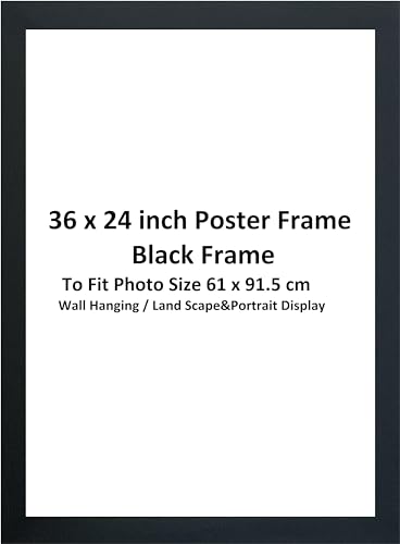 DECORO 36x24Inch Black Photo Frames, 36X24Inch Picture FrameS, 915x610mm Poster Frames, Black Photo Frame, 36x24Inch Photo Frames, 36x24Inch Frame Black, 61x91cm Size Frames,