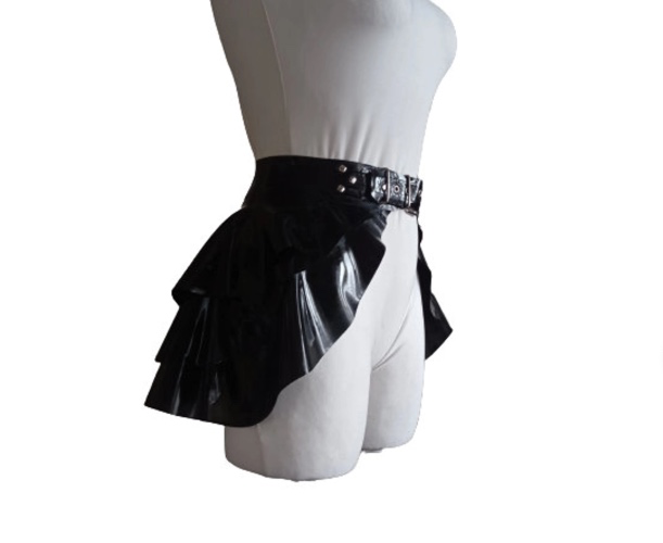 Peplum latex 3 layers, latex skirt