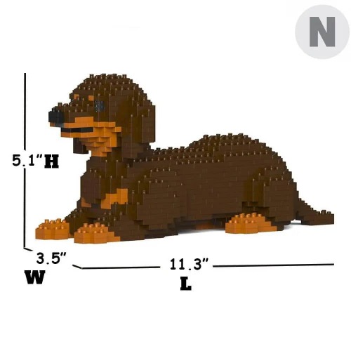 Dachshund | Dark Brown / Laying Down / NORMAL