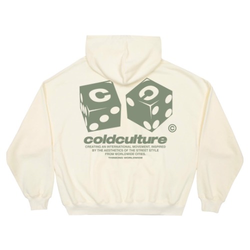 DICE HOODIE CREAM | XS