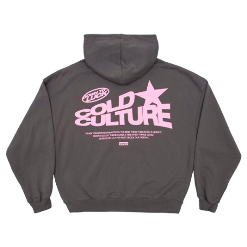 DOWN TO LUCK HOODIE SMOKEY GREY | XS