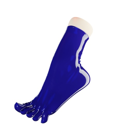 Cobalt Blue Toe Socks (Ankle High) | Medium / 0.4mm