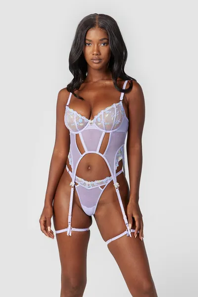 Amelia Intimates Basque (Set) - Lilac | S+