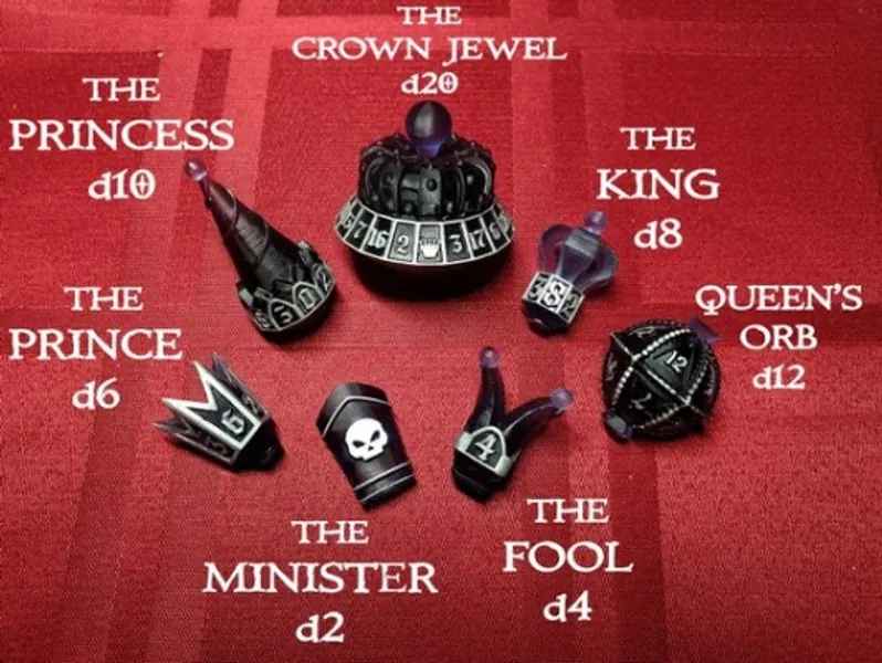 Shadow Kingdom Crown Dice Set | Etsy