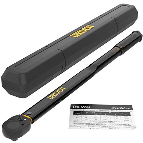 LEXIVON 1/2-Inch Drive Click Torque Wrench 25-250 Ft-Lb/33.9-338.9 Nm (LX-184) - 1/2-Inch 25~250 FT-LB Torque Wrench