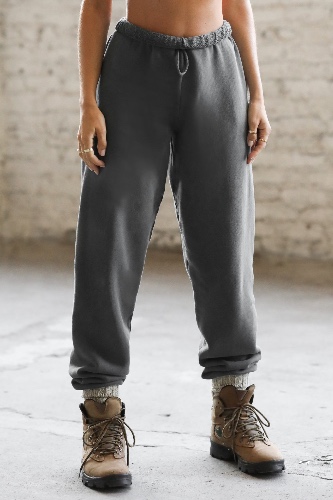 Oversized Jogger | Washed Black French Terry / X/S
