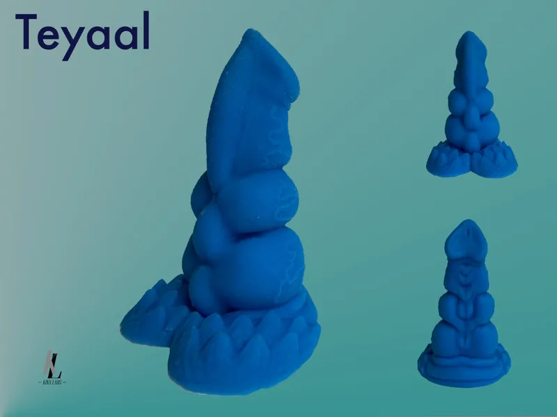 Fantasy Dildo "Dr. Teyaal" 100% Body Safe, Platinum Silicone Dildo