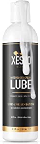XESSO Water-Based Creamy White Lube, Unscented 8.3 fl.oz. Gel Glide for Sensitive Skin, Women & Men & Couples, Massage, Slippery, Made in US - Creamy Unscented 8.3 Fl Oz (Pack of 1)
