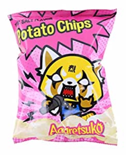 Asian Food Grocer Sanrio Aggretsuko Pink Salt Flavor Potato Chips 1.9 Ounce Pack