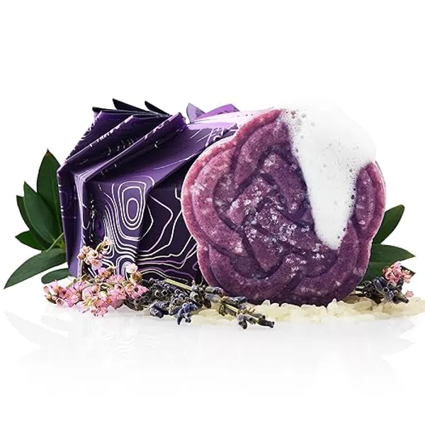 Viori Purple Shampoo Bar - Handcrafted with Longsheng Rice Water & Natural Ingredients - All Natural Shampoo Bar - Neutralizes Brassy Tones In Blonde Hair - Shampoo for Women