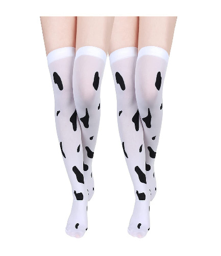 Cow Print Thigh Highs 