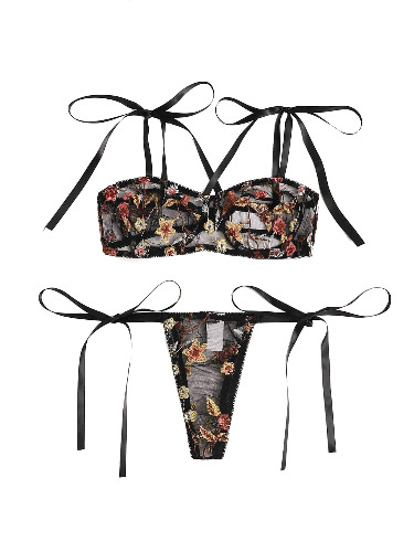 Floral Bra+Panty Set