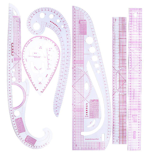 6PCS French Metric Ruler Clothing Fashion Ruler Curve Shaped Grading Rulers Sewing Tools for Sewing Dressmaking Pattern Design DIY Clothing Bendable Drawing Template