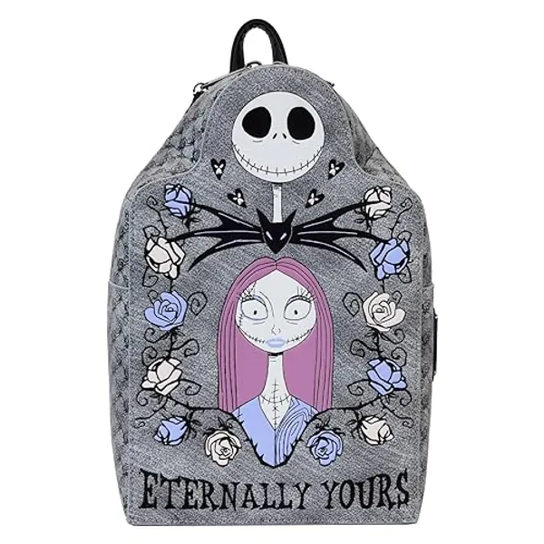 Loungefly Disney Nightmare Before Christmas Jack & Sally Eternally Yours Tombstone Mini Backpack