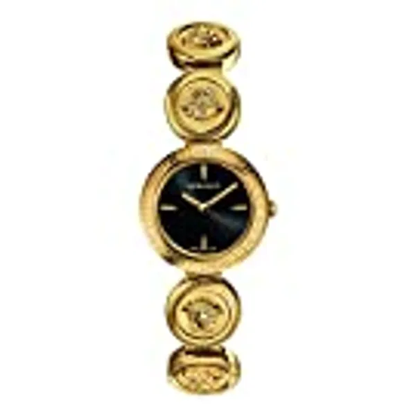 Versace Womens Gold 28 mm Medusa Stud Icon Watch VERF00618