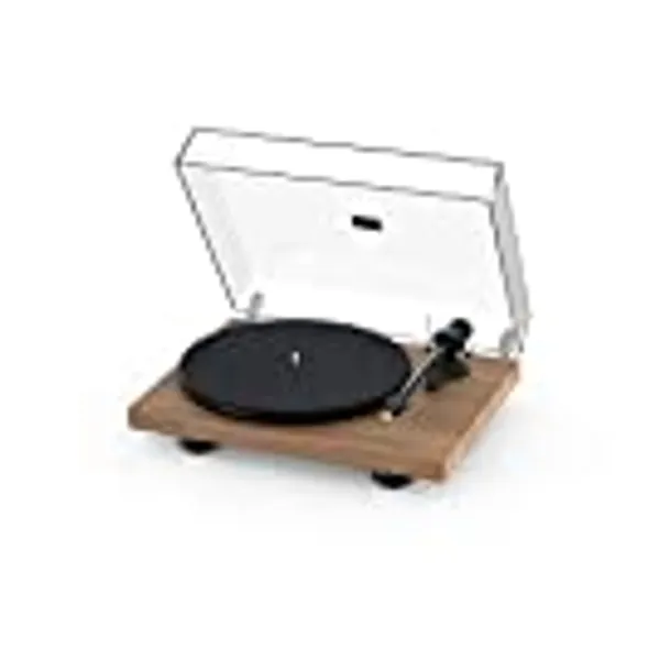 Pro-Ject Debut Carbon EVO, Audiophile Turntable with Carbon Fiber tonearm, Electronic Speed Selection and pre-Mounted Sumiko Rainier Phono Cartridge (Satin Walnut)