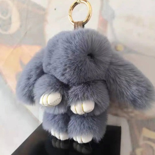 Soft, Plush Rabbit Keychain Accessories - Blue