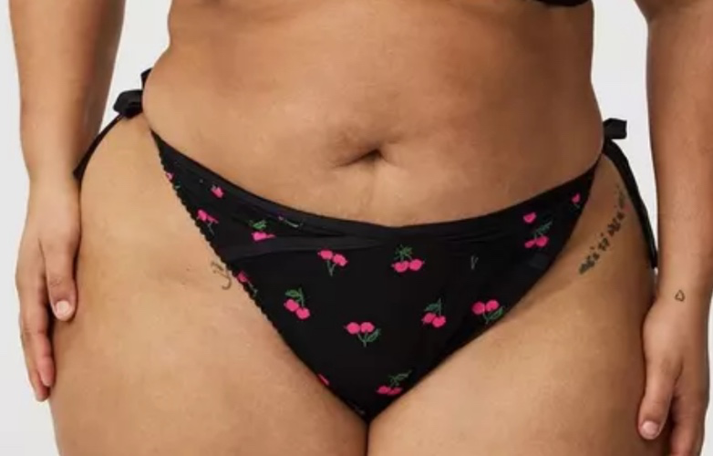 Cherry Lace Side-Tie Tanga Panty