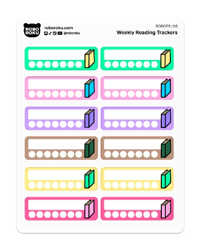 Weekly Reading Trackers - Planner Stickers