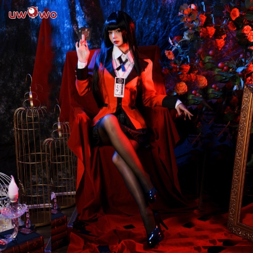 Uwowo Anime Kakegurui Costume Jabami Yumeko Halloween Cosplay Costume - 【Pre-sale】L