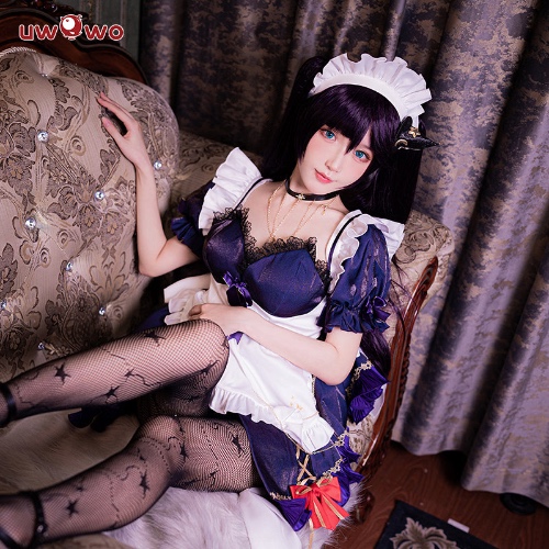 【In Stock】Exclusive Uwowo Game Genshin Impact Mona Maid Fanart  Ver Cosplay Costume - Set A L