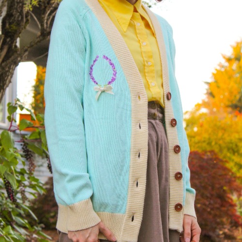 Embroidered Knitted Cardigans! - XL / Mint/Cream