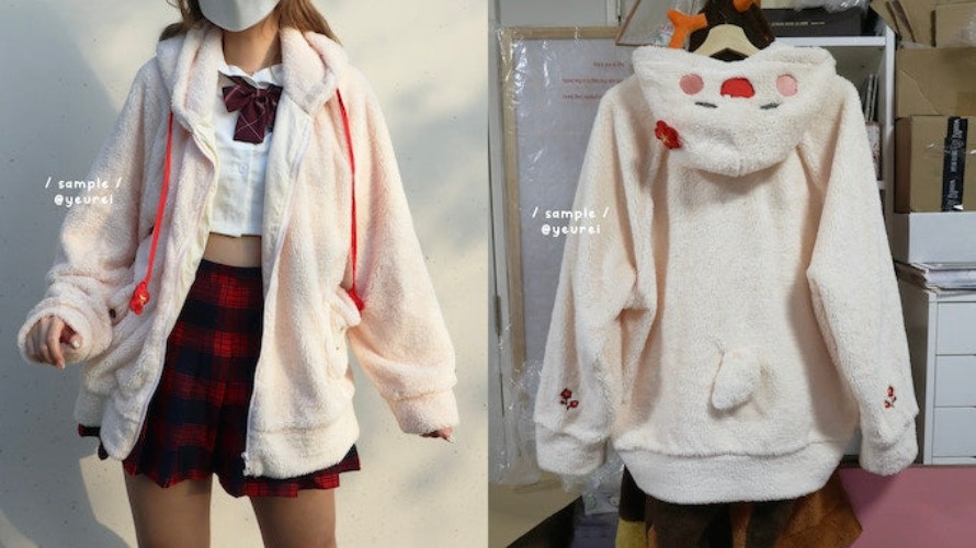 Genshin Impact "Fluffy Friends" Hoodies | Hu Tao / S