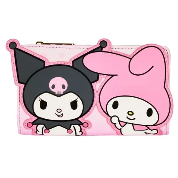 Loungefly Sanrio My Melody and Kuromi Wallet, Bifold, Pink