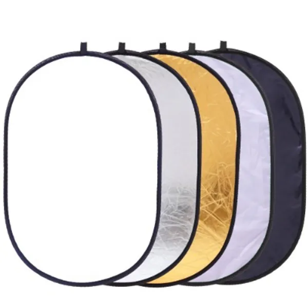 Reflector Panel 35x47/ 90x120cm 5 in 1 Oval Reflector for Photography Photo Studio Lighting & Outdoor Lighting