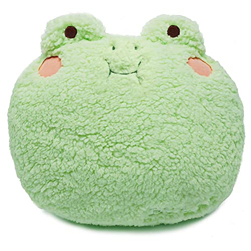 Frog Plush Pillow, Super Soft Frog Stuffed Animal, Adorable Plush Frog Cuddle Cushion Pillow for Kids (Green Frog) - Green Frog