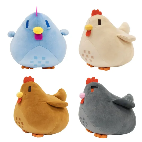 Cute Chicken Plush Toy Chibi Chichen Stuffed Animal - Sky Blue