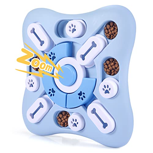 AVOAR Interactive Dog Puzzle Toys for Large Medium Small Smart Dogs, Squeaky Enrichment Mentally Stimulation Toys for Training, Dog Treat Chew Toy for Puppy&Cats - Level 2-Blue