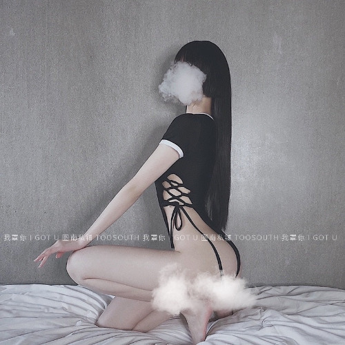 High Slit Bodysuit (8 Colors!) - Black