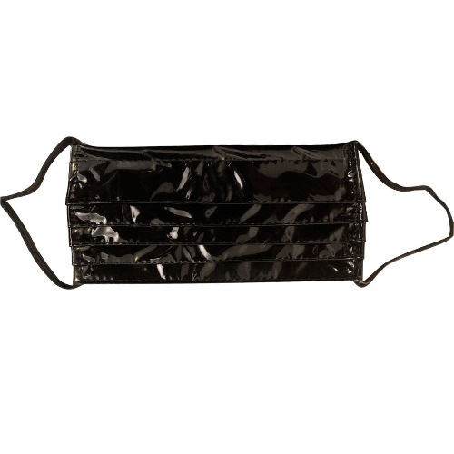 Black Latex Nurse Face Mask - Black