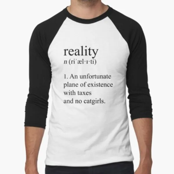 Well adjusted adult. (Lightmode) Baseball ¾ Sleeve T-Shirt by Keeroh