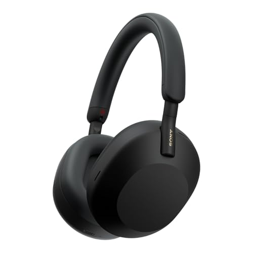 Sony WH-1000XM5 Noise Cancelling Wireless Headphones - 30 hours battery life - Over-ear style - Optimised for Alexa and the Google Assistant - with built-in mic for phone calls - Black - Black - Single