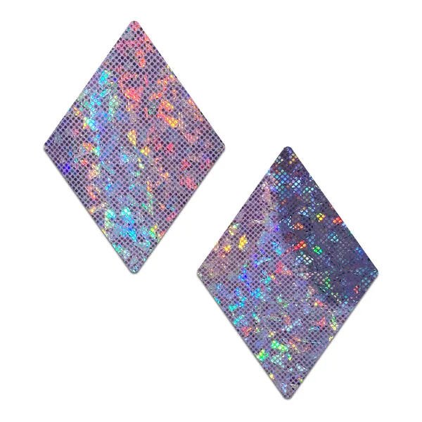 Nipple Cover Pasties - Lilac Shattered Glass Disco Ball Diamonds -Aesthetic Outfit Accessory - 2.8" x 38" Diameter: 2 inches